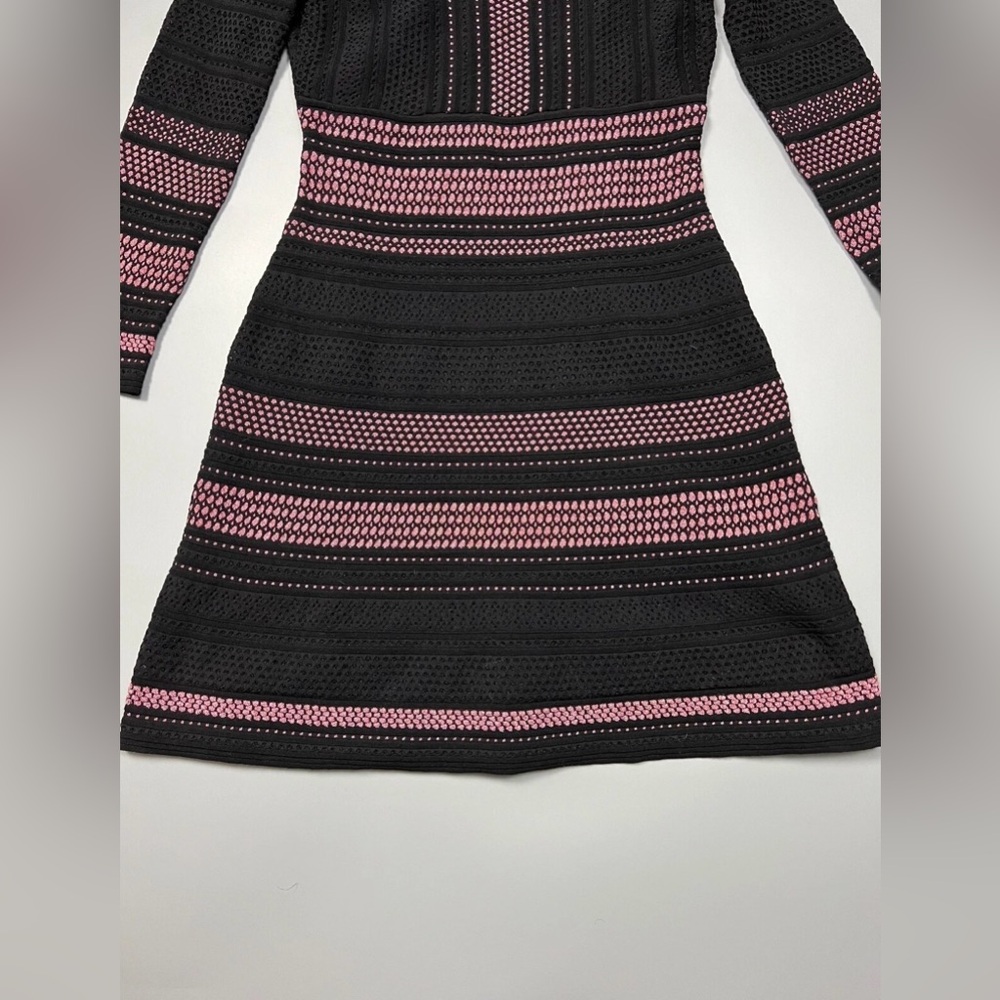 👗👗Valentino by Missoni Elegant Black and Pink Striped Dress Size 40 (US M, 8) - Picture 7 of 16